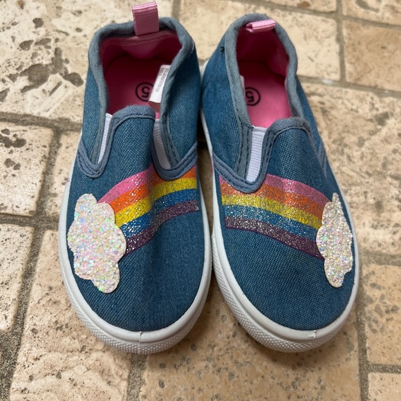 Other - Toddler Size 5 Blue Rainbow Girls Slip on Shoes